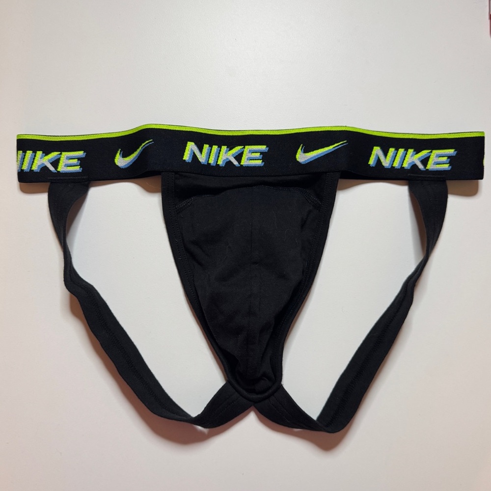 Nike Black and Neon Green/Yellow Jockstrap